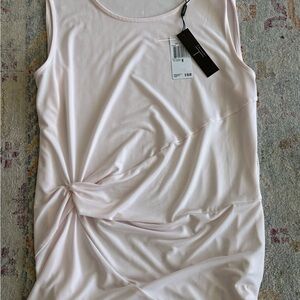 Tahari Light Pink Twist Detail Tank Top